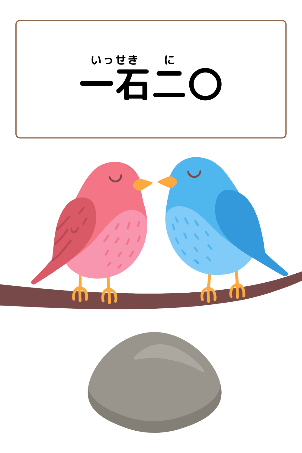 一石二鳥｜四字熟語クイズのイラスト