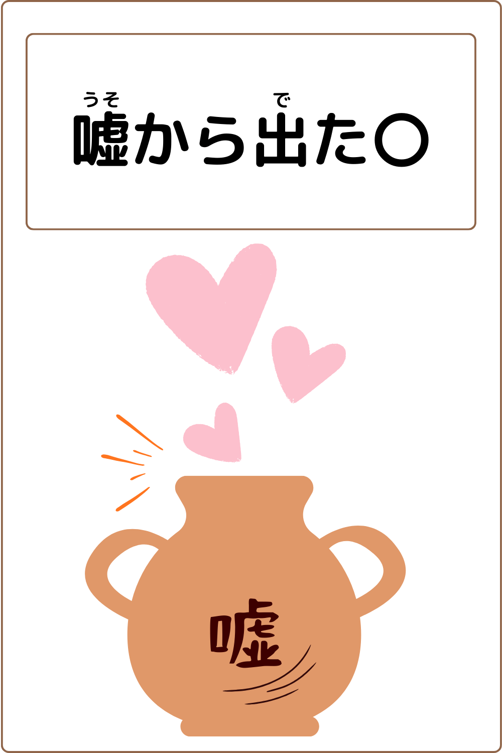 ことわざクイズ：嘘から出た〇。〇に入る漢字とひらがなは何でしょう？
